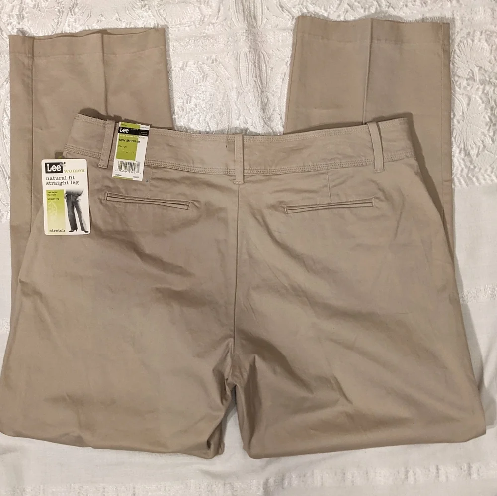 Lee Natural Fit Straight Leg Stretch Khakis - Picture 5 of 5